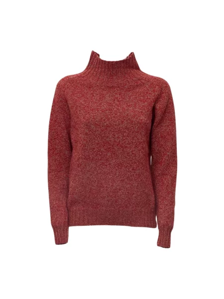 Sweter z golfem Zanone do golfa czerwony