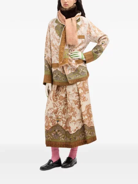 Sacou Pierre-louis Mascia de mătase cu model floral
