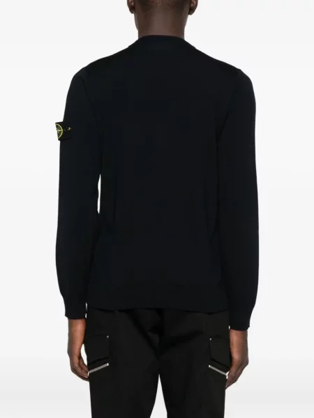 Pulover Stone Island cu decolteu rotund cu strasuri