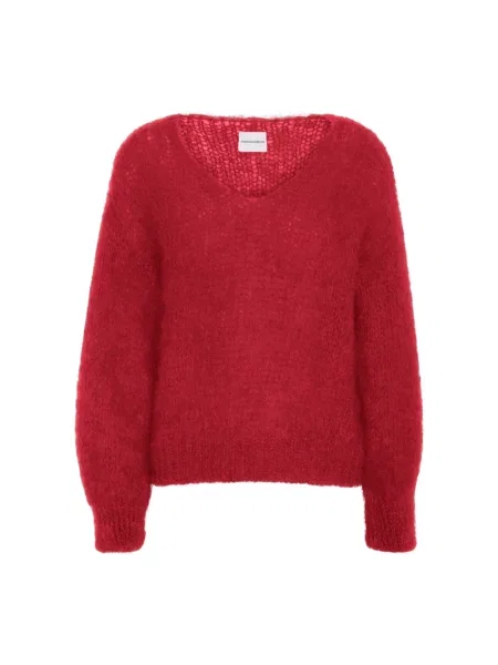 Sweter Americandreams wełniany czerwony