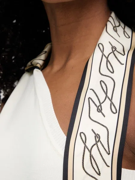 Karl Lagerfeld Асиметрична блузка з віскозою