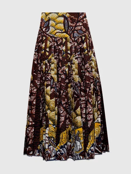 Спідниця-плісе в принт Sauvage Toile de Jouy Christian Dior коричнева