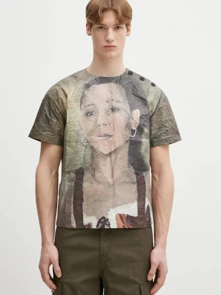 Футболка Andersson Bell Remy Printed Tyvek візерунок бежевий