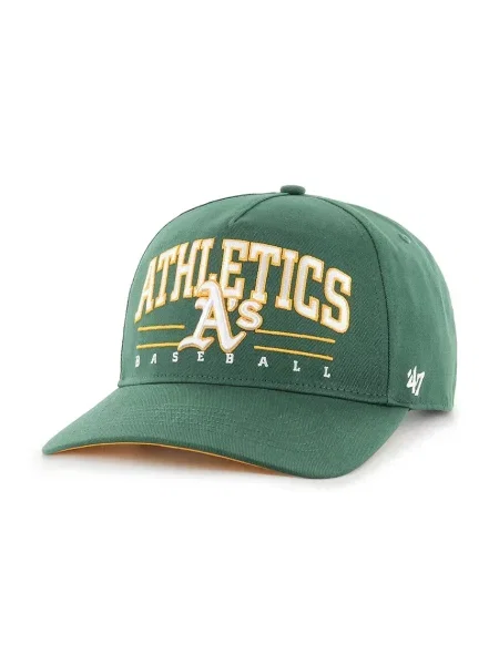 Шапка с козирка 47 brand MLB Oakland Athletics с апликация зелено