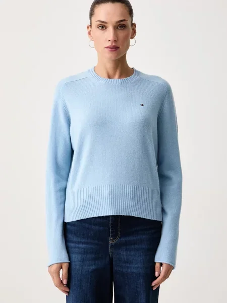 Tommy Hilfiger pulover pentru femei din lână albastru