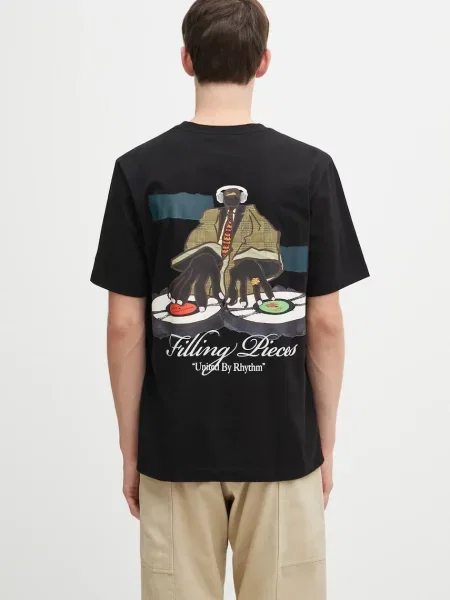 Μπλουζάκι Filling Pieces T-shirt DJ ανδρικό μαύρο