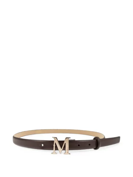 Cu centură curea Max Mara din piele maro