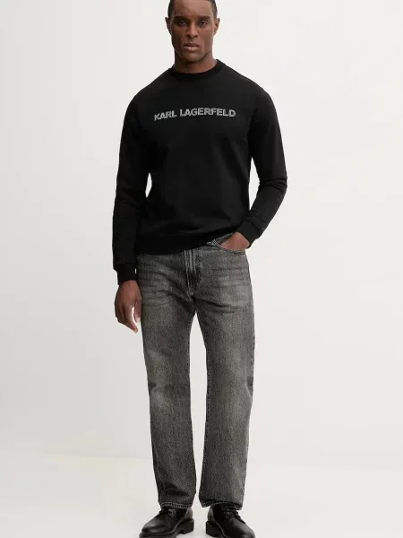 Karl Lagerfeld bluza gładka czarny