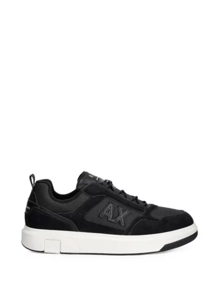 Sneakerși Armani Exchange cu autograf negru