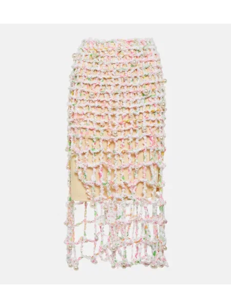 Spódnica midi Susan Fang do kolan z koralikami