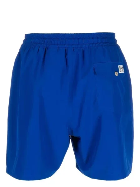 Klasický spodní díl plavek Polo Ralph Lauren s náprsními kapsami se stahovací šňůrkou modrý