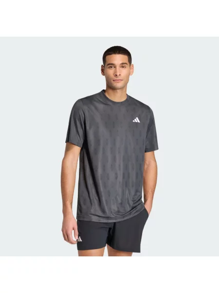Koszulka z krótkim rękawem damska adidas Club Tennis Climacool Graphic ciemnoszary S szara