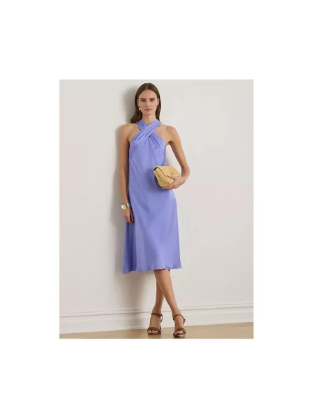 Sukienka midi Ralph Lauren niebieska