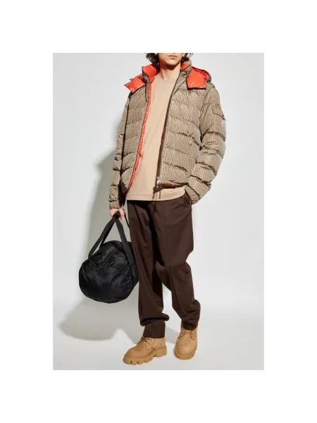 Spodnie Moncler z logo brązowe