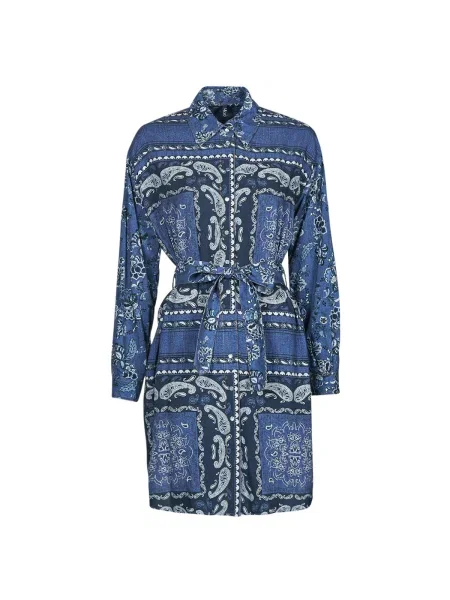 Rochie mini Liu Jo cu imagine scurtă albastru
