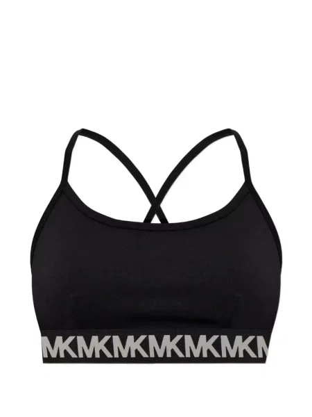 Matlasat top Michael Michael Kors cu volane cu cordon verde