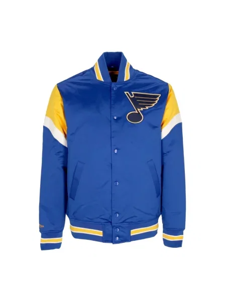 Ocieplany kurtka bomber Mitchell & Ness niebieski