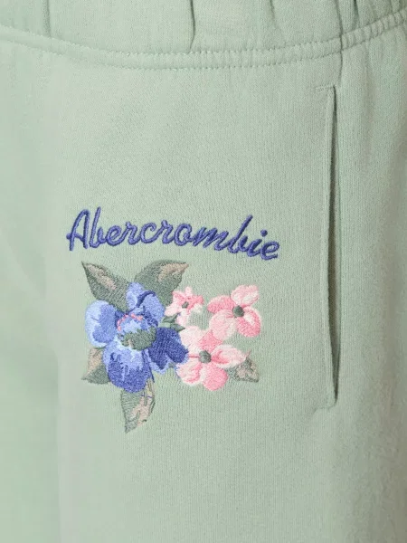 Abercrombie & Fitch Spodnie Dresowe gruen niebieskie