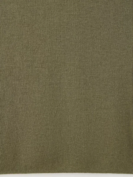 Dzianinowa koszulka z krótkim rękawem khaki Kobieta S MANGO