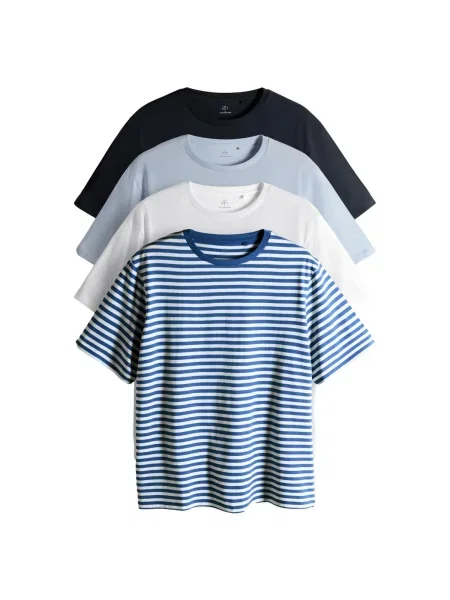 The Set Majica plava / svijetloplava / crna bijela