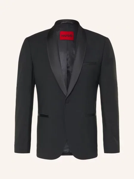 Hugo Smokingové Sako Arti Extra Slim Fit black černé