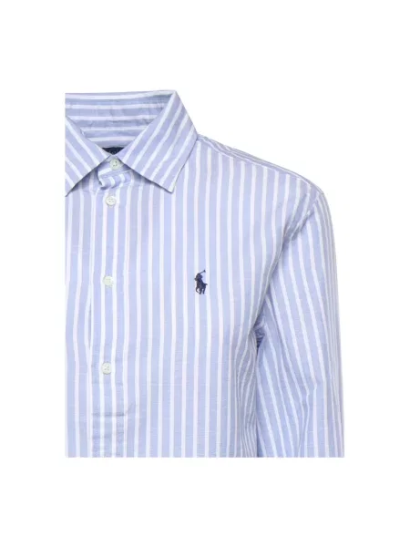 Koszula Polo Ralph Lauren w paski z paskiem niebieska