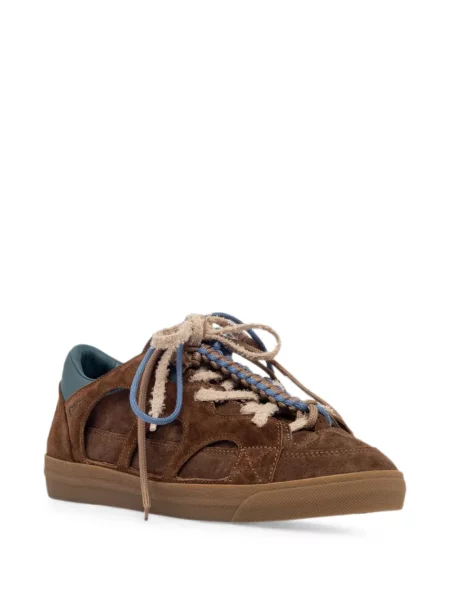 Sneakerși Santha din piele de căprioară maro