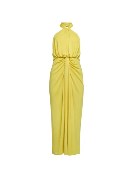 Rochie Cinq A Sept cu gât halter de costum galben