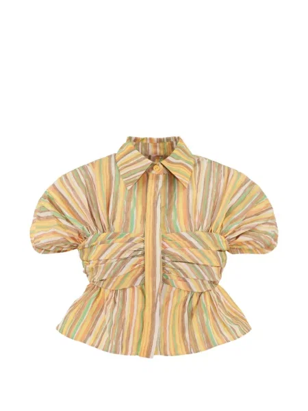 Top Alexis w paski żółty