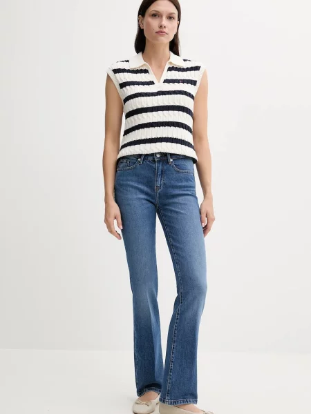 Tommy Hilfiger jeansy high waist niebieskie