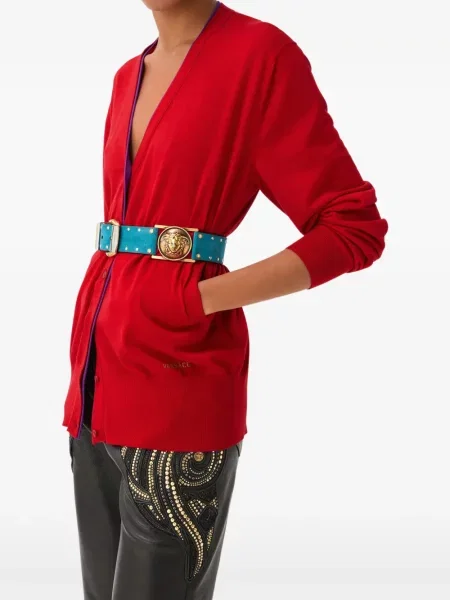 Cardigan Versace de lână roșu