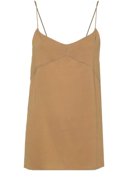 Top Fabiana Filippi z krepy brązowy