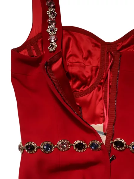 Rochie maxi Dolce & Gabbana roșu