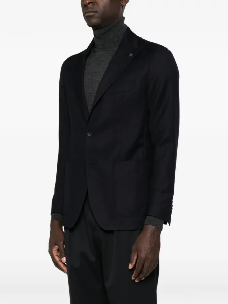 Sacou Tagliatore cu model herringbone albastru