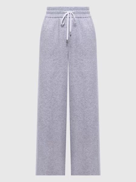 Меланжеві спортивні штани з лампасами Peserico сірі