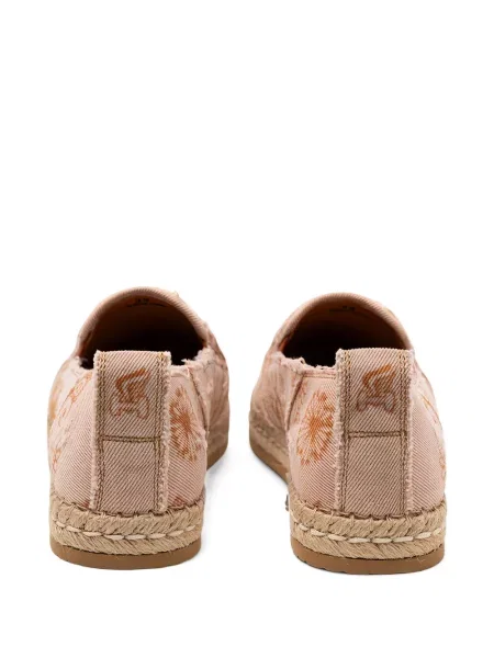 Espadrile Hogan cu model floral cu imagine portocaliu