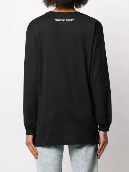 Tricou Alberta Ferretti lung negru