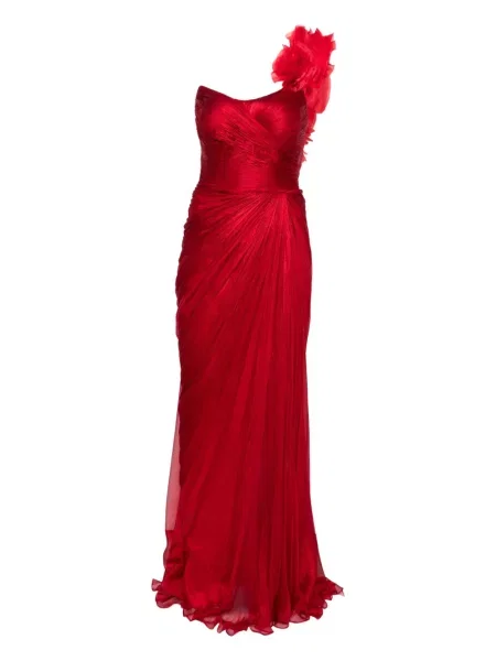 Rochie Iris Serban de mătase de costum roșu