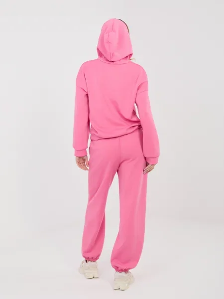 Komplet dresowy Rue Paris z kapturem różowy