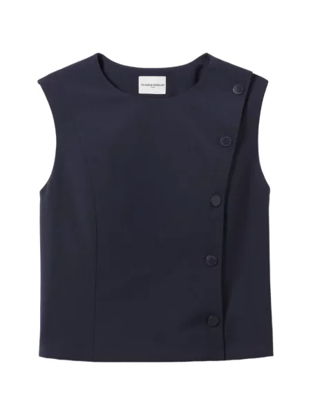 Top Claudie Pierlot asimetric albastru