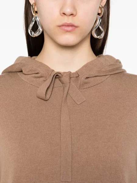 Pulover 's Max Mara cu glugă maro