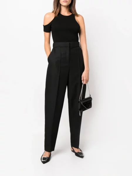 Kūginis kelnės Tory Burch juoda
