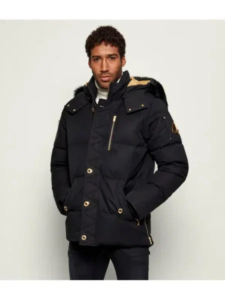 MOOSE KNUCKLES geacă de puf Gold 3Q de iarnă negru