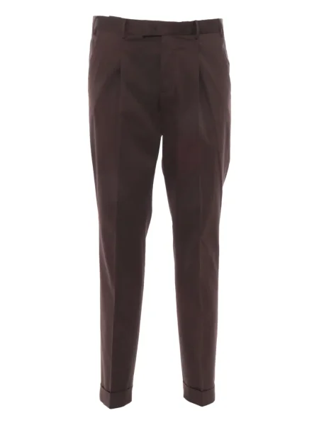 Pantaloni Pt Torino plisate maro