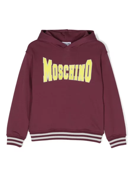 Bluza z kapturem dziecięca Moschino fioletowa