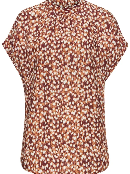 VIVANCE Bluza / kremna / čokolada / konjak bež