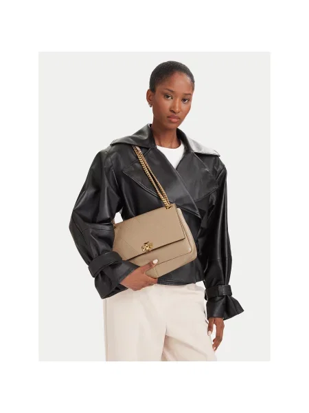 Tory Burch Geantă Charlie Quilted Shoulder Bag Crem