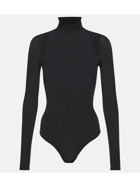 Golf top Alaã¯a z dżerseju czarny