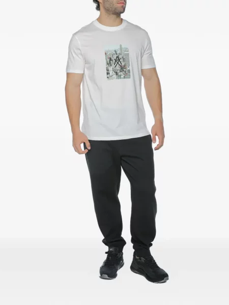 Tricou Armani Exchange cu imagine alb