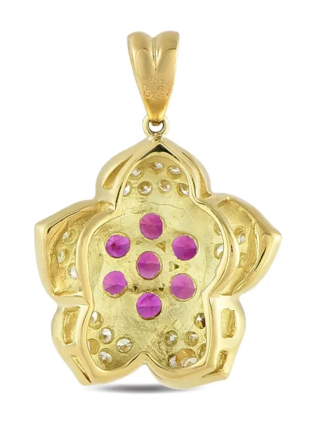 Pandantiv Lb Exclusive cu model floral galben